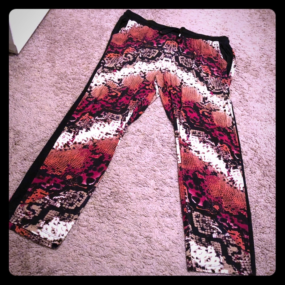 International Concepts Snake Print Harem Pants 2X